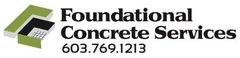 The logo for Foundational Concrete Services shows a trowel and a building.