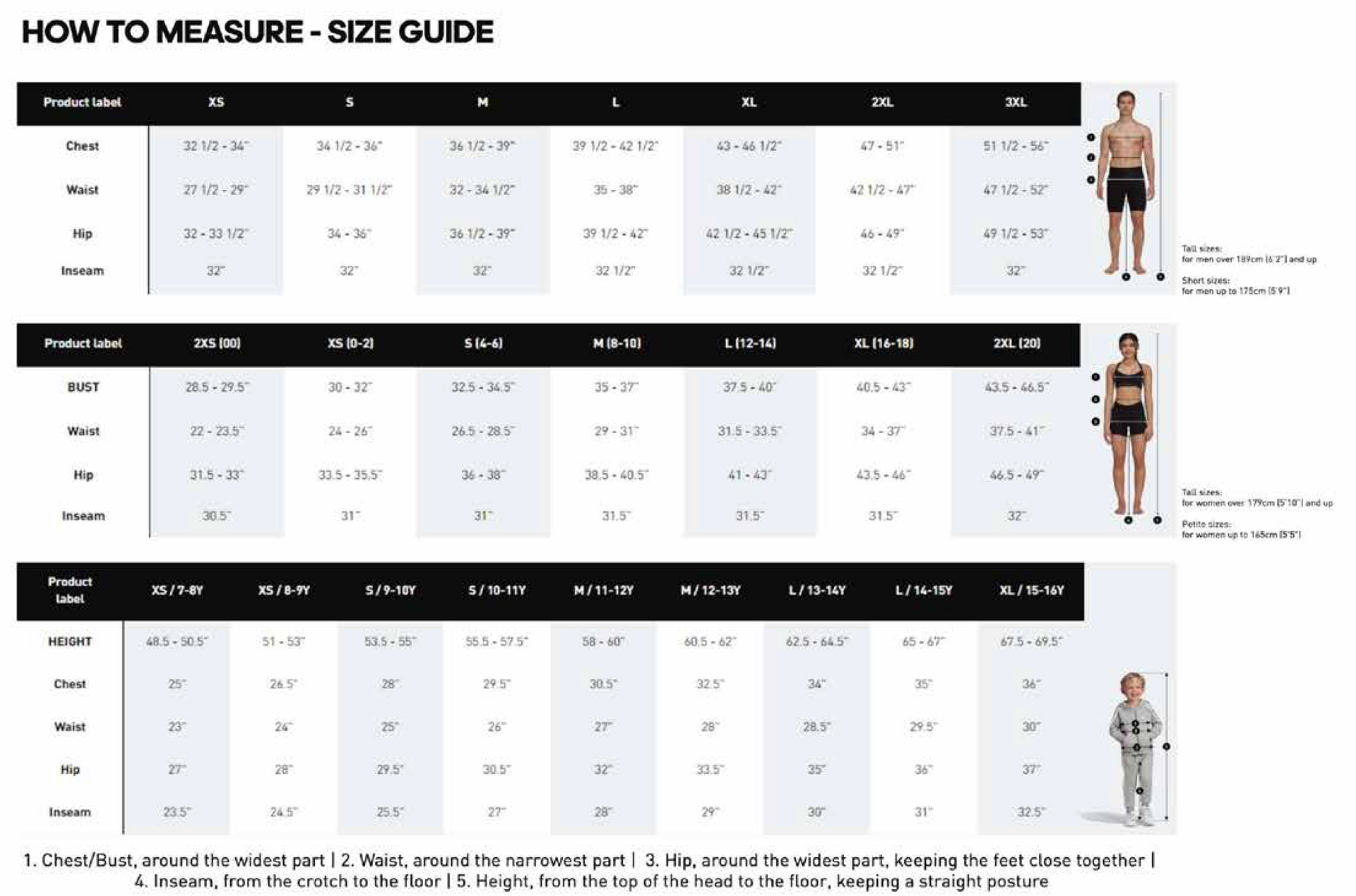 United Futbol Academy Mountains Adidas sizing chart