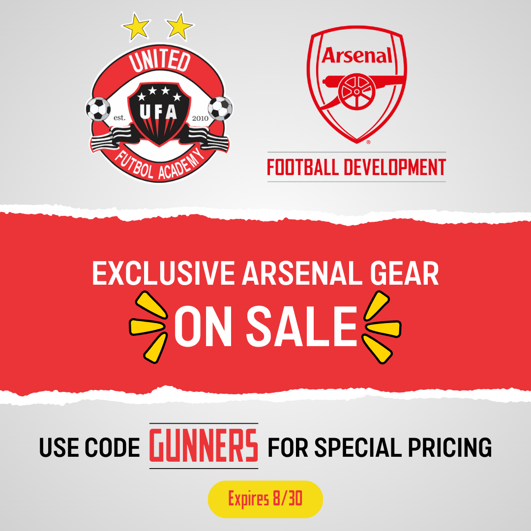 United Futbol Academy sale for Arsenal gear 