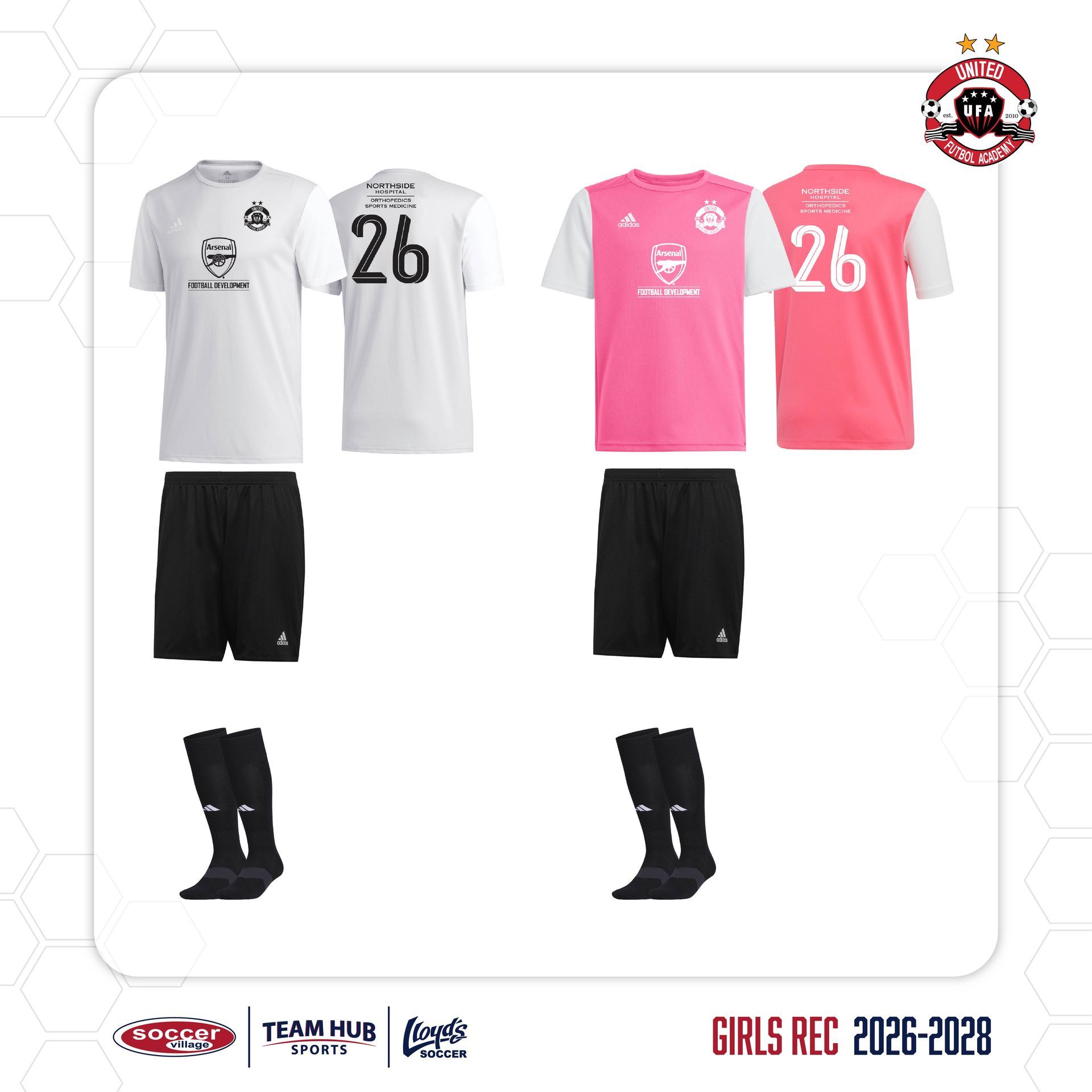United Futbol Academy Mountains recreational uniforms