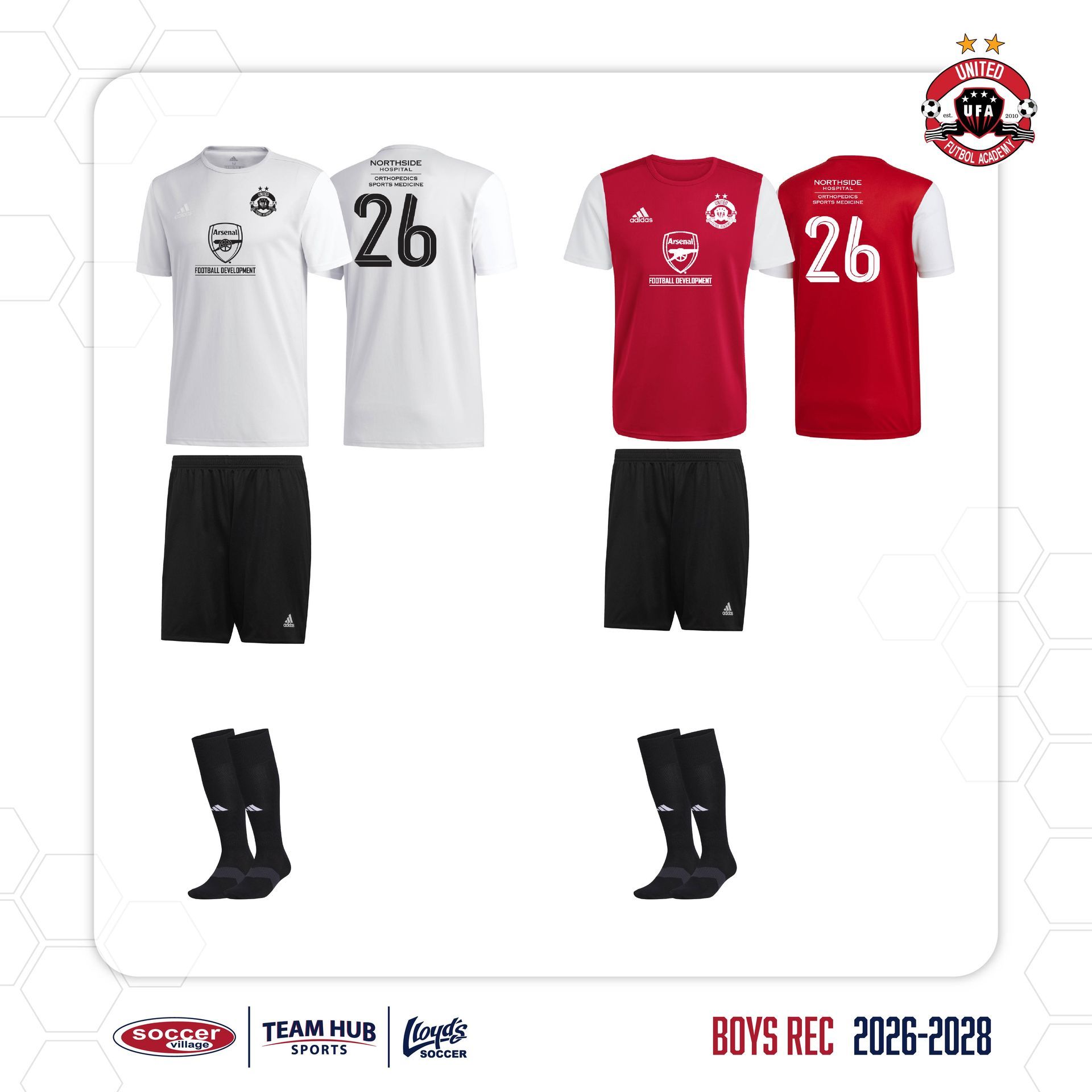 United Futbol Academy Mountains recreational uniforms