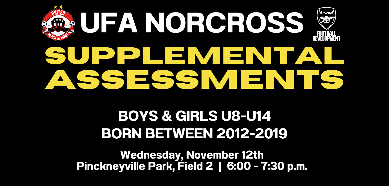 United Futbol Academy Norcross supplemental assessments flyer