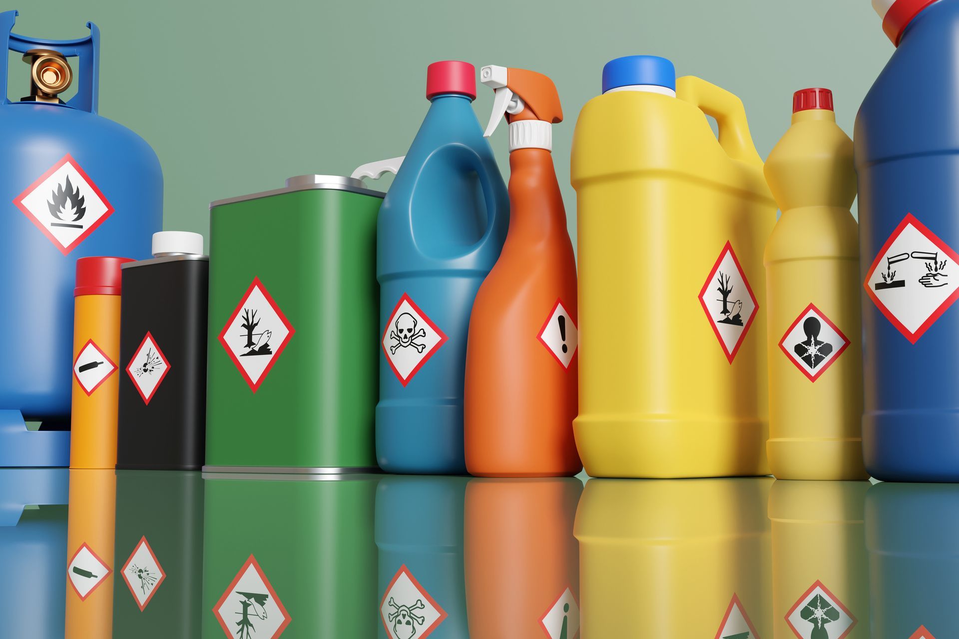 A Bunch of Bottles with Warning Labels on Them | Caboolture, QLD | Dumpit Handy Bins