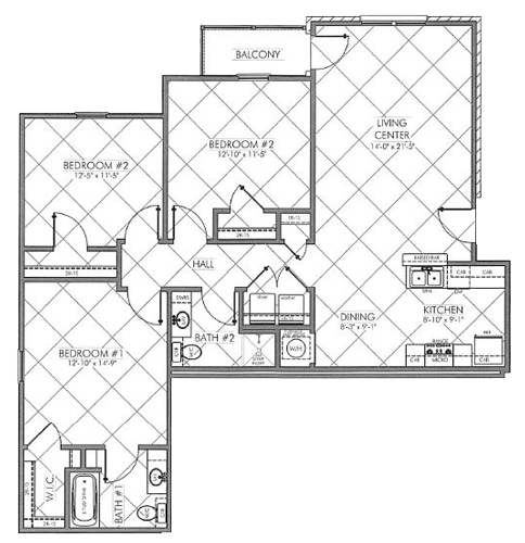 3 Bedroom Floor Plan