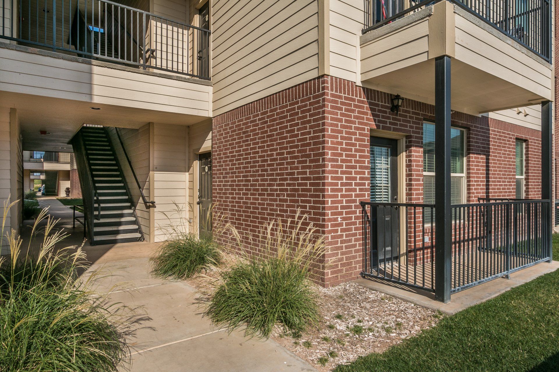 View of Ridgewood Apartments Staircase and Patio