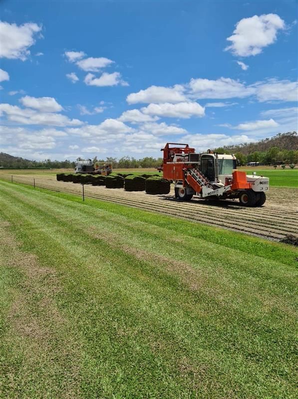 A Tractor Is Cutting Grass In A Field — Barron River Lawns In Biboohra, QLD