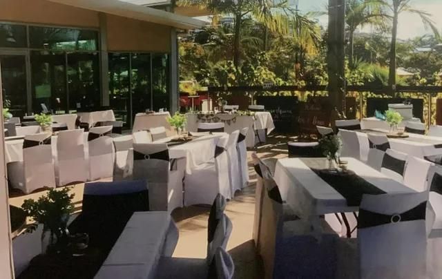 A Restaurant With Tables and Chairs Set Up for a Party — Capricorn Tavern in Taranganba, QLD