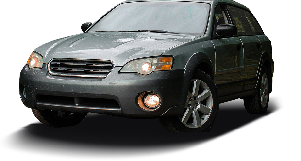 Gray Subaru Outback SUV, front view, outdoors | Exclusive Collision And Customs