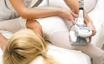 Ultrasound massage in progress