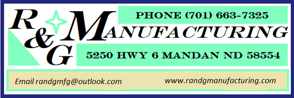 A logo for r & m manufacturing in n.d.