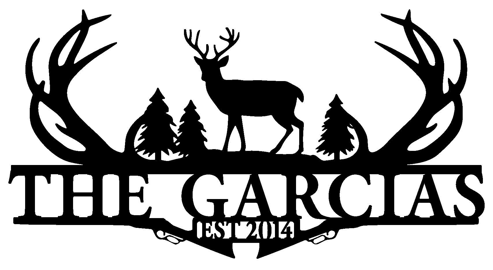 Farm sign - deer hunting - southern metal art