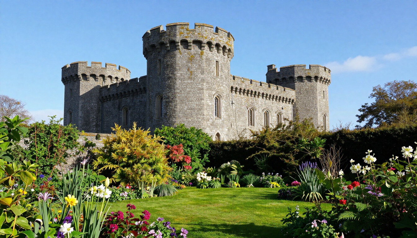 Blarney Castle and its lush gardens