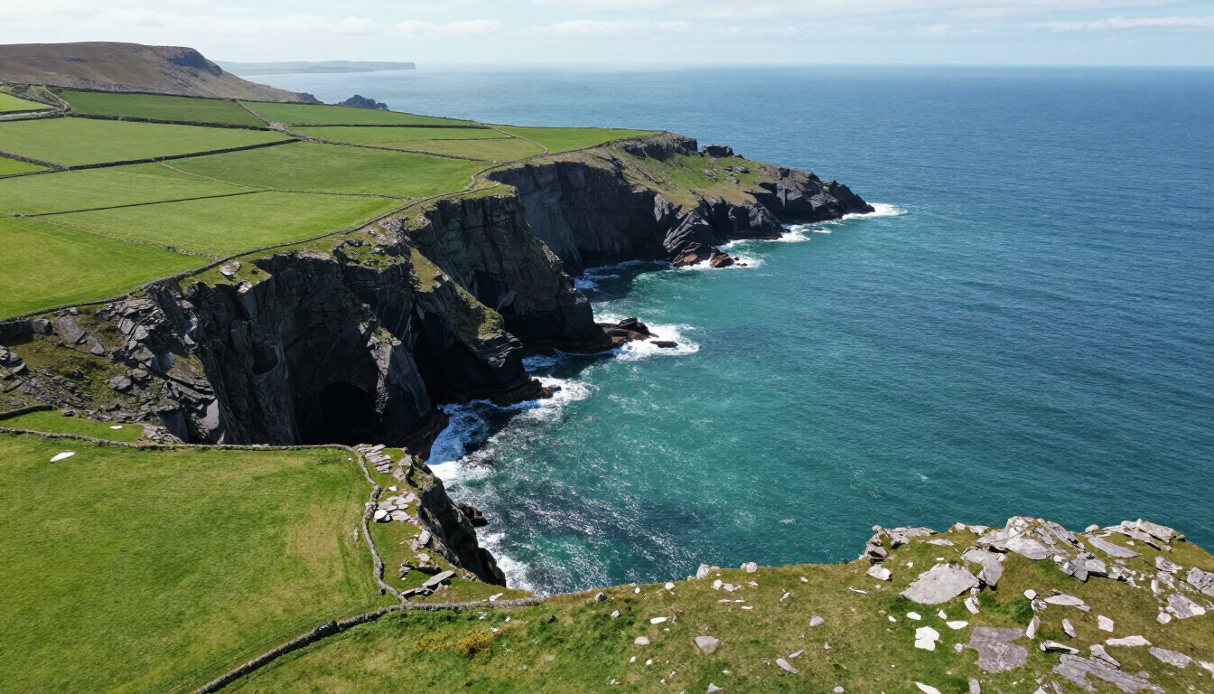 Stunning aerial view of West Cork coastline
