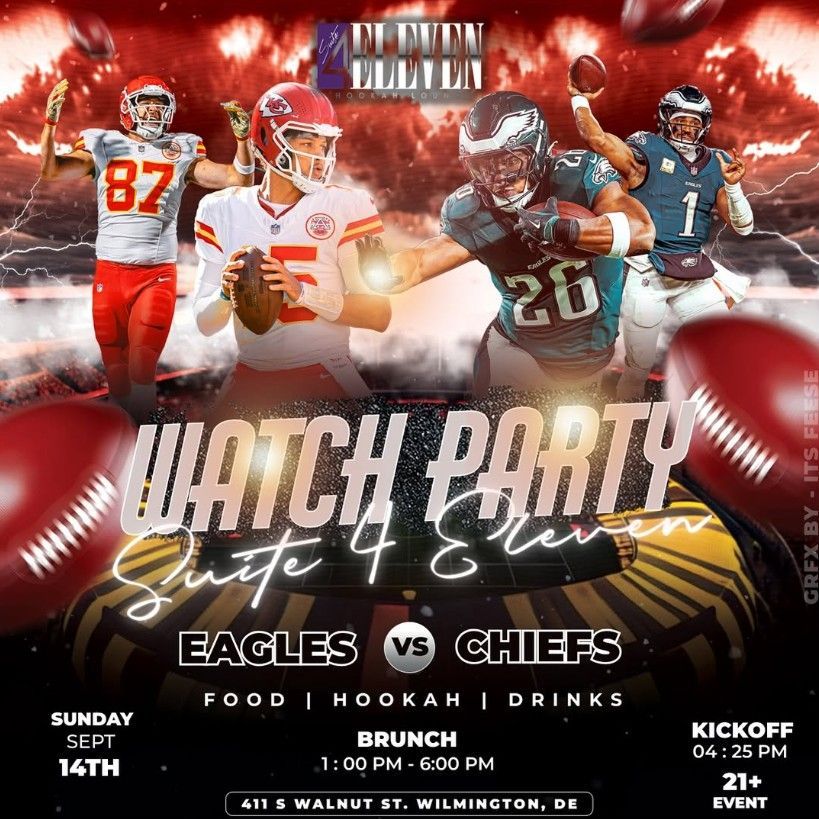 Watch Party
Eagles vs Chiefs
Game day
brunch