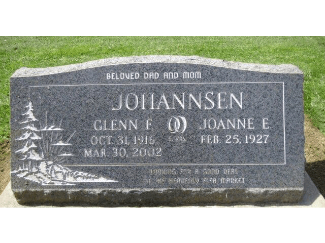 Academy Granite Companion Slant Headstone with Mountain Design