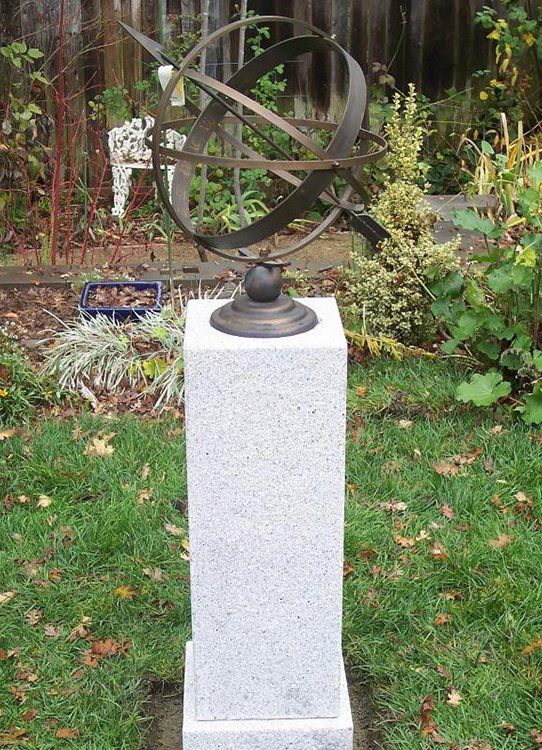 Sierra White Granite Pedestal with Bronze