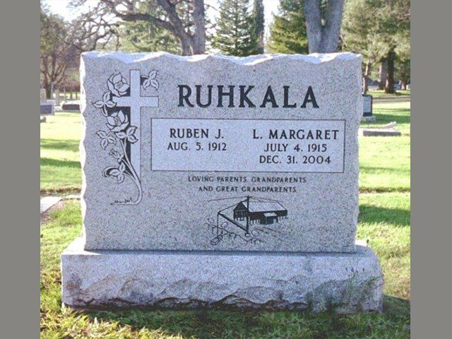 Sierra White Granite Headstone