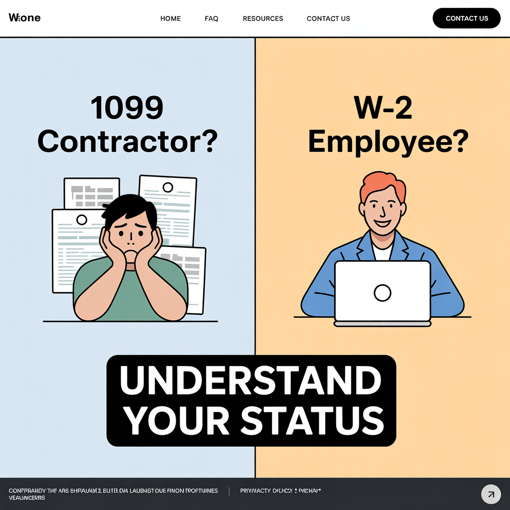 A contractor and an employee are sitting next to each other.