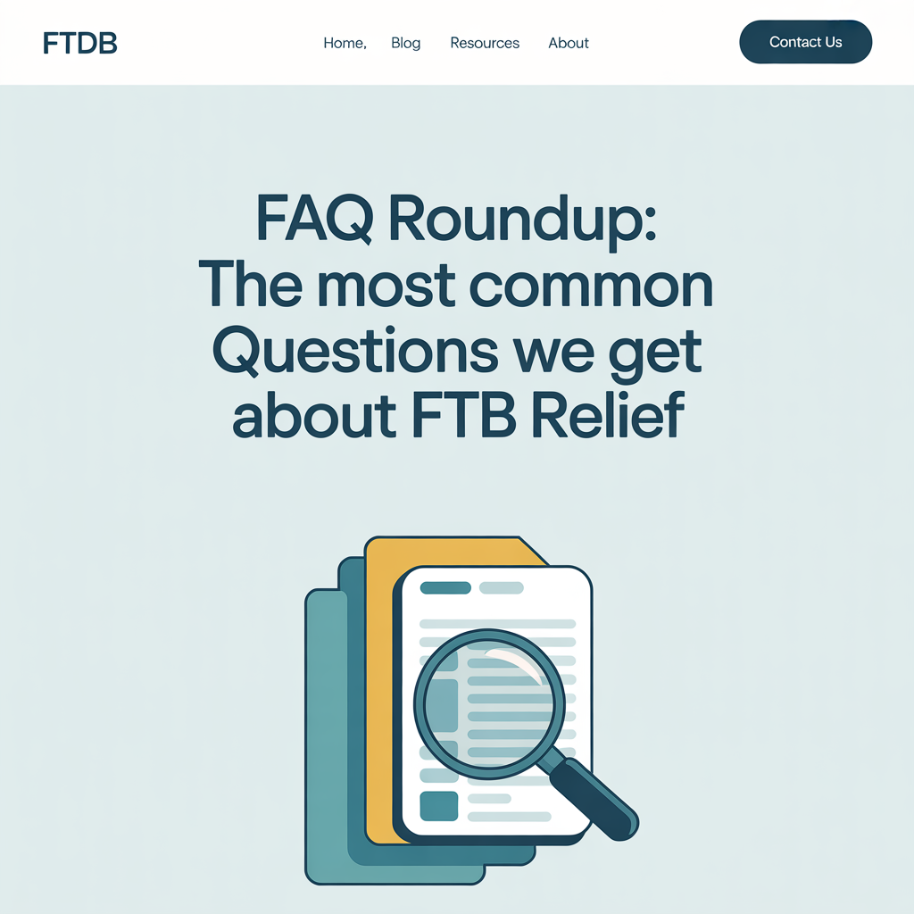 Faq roundup : the most common questions we get about ftb relief