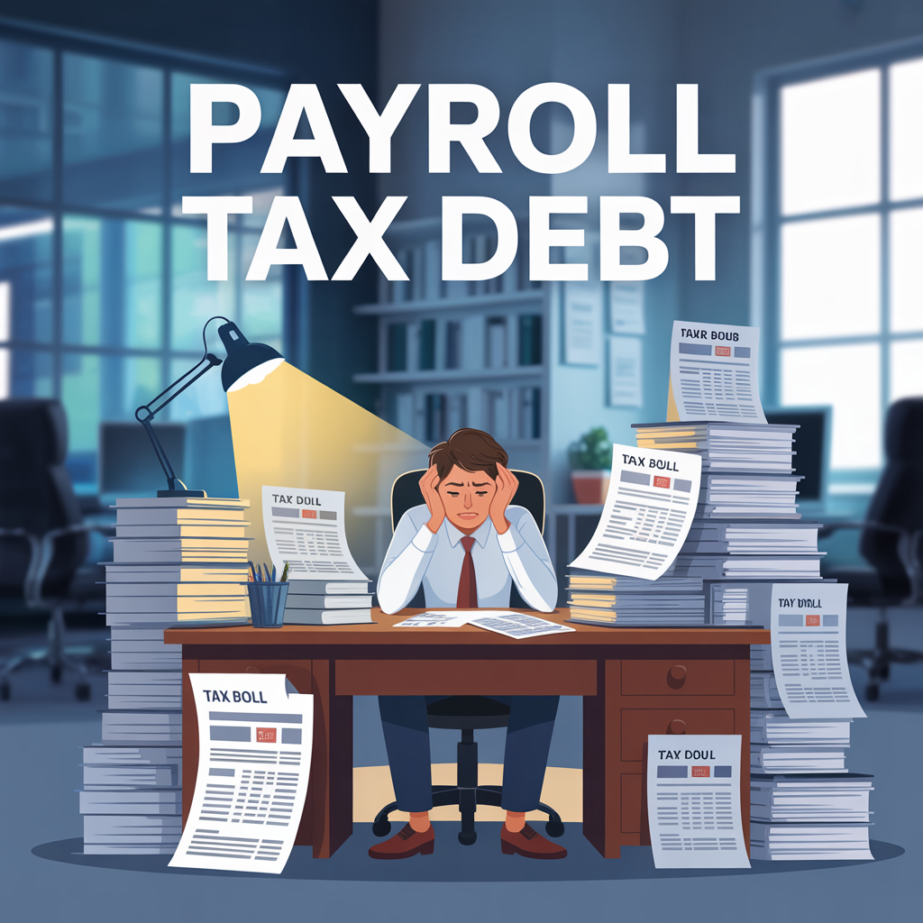A man is sitting at a desk with a stack of papers on it.