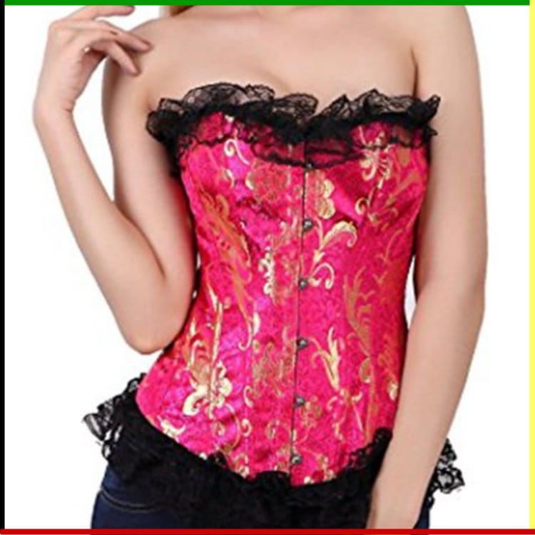 Victorian Bustier: Boom Yin Glam - met  string en zwarte veter