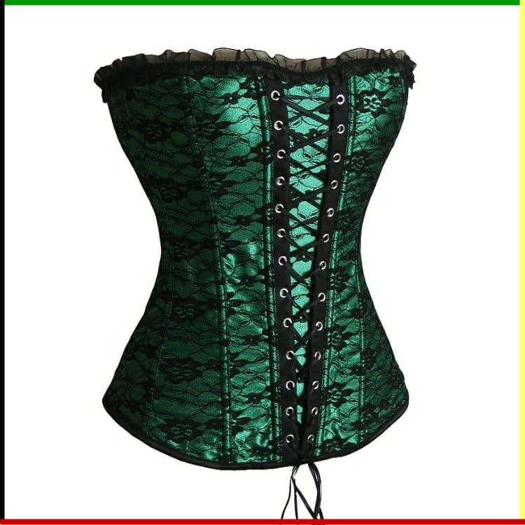 Brocade Lace Bustier: Boom Yin Glam - met  bijpassende string (3)