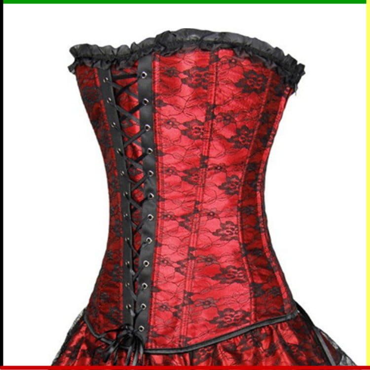 Brocade Lace Bustier: Boom Yin Glam - met  bijpassende string (2)