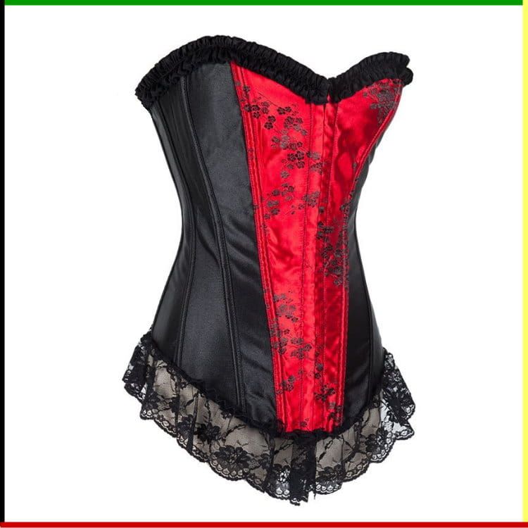 Brocade Lace Bustier: Boom Yin Glam - met jarretellen en string (3)