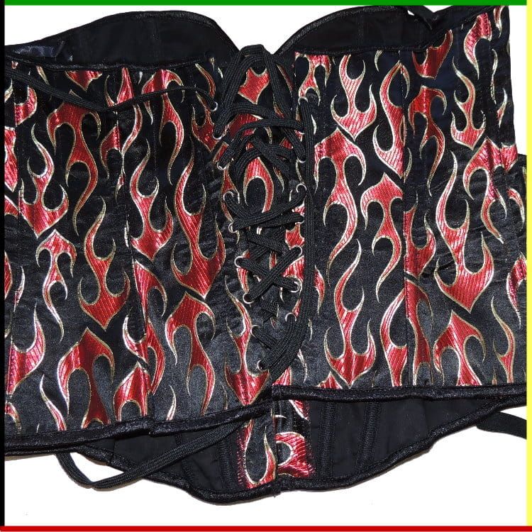 Trendy Bustier: Boom Yin Glam - Flames met bijpassende string