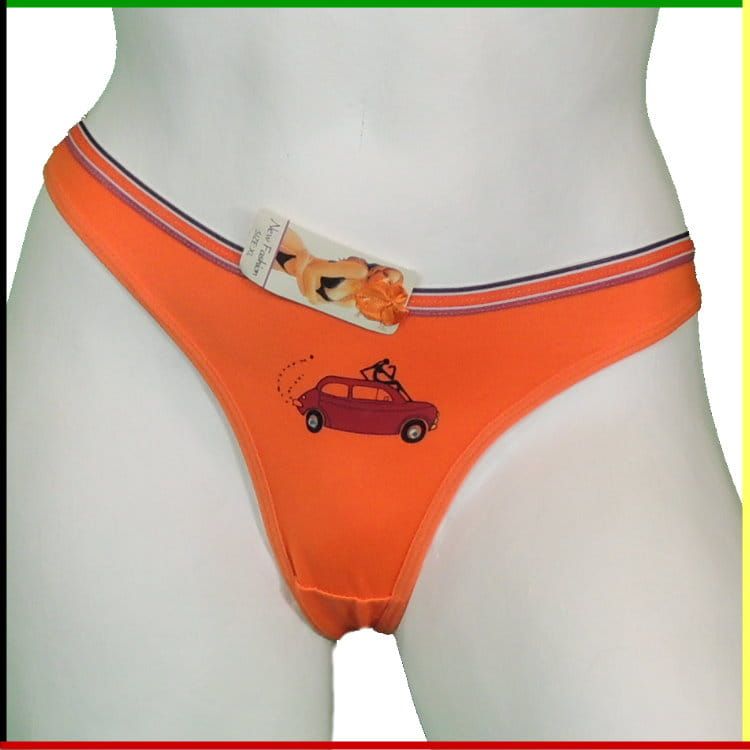 String: Bixtra - orange with red car