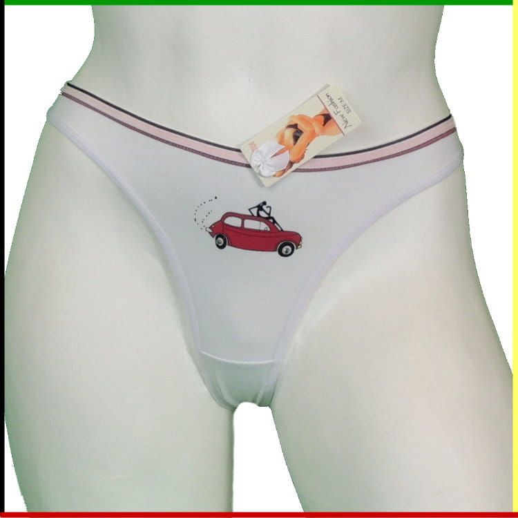 String: Bixtra - white with red car