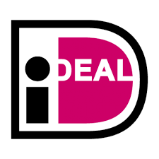 Een roze en zwart logo voor een bedrijf genaamd ideal.