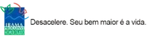 Logo with text: Desacelere. Seu bem maior é a vida.
