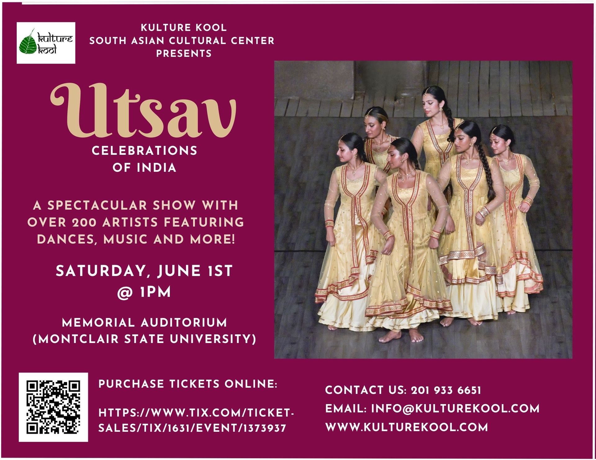 Utsav: Celebrations of India. 
Kulture Kool 15th Year Recital