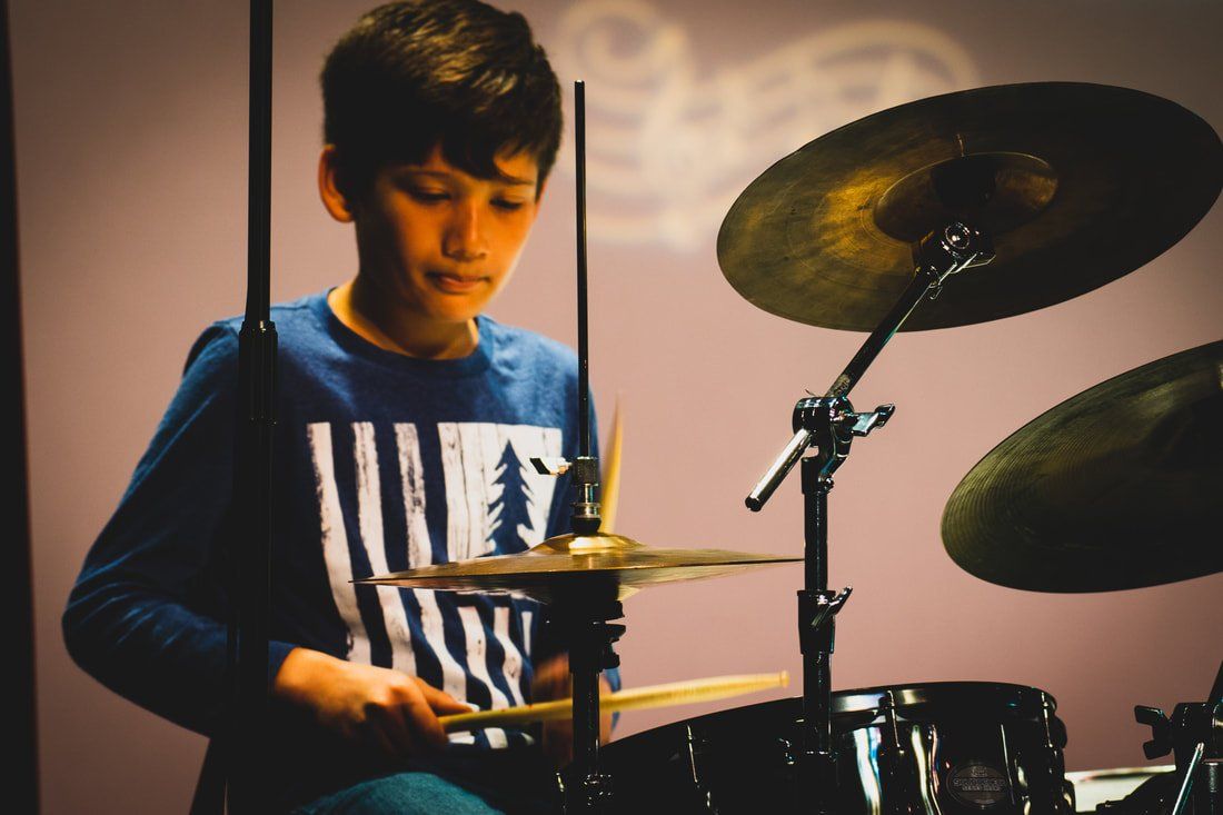 Indian Music School – Boy with Drums in Rutherford, NJ