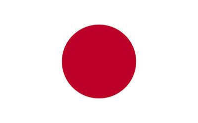 The flag of japan is a red circle on a white background.