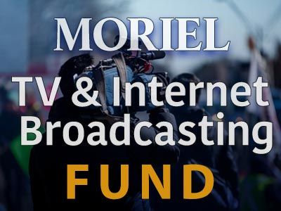 A poster for the moriel tv and internet broadcasting fund