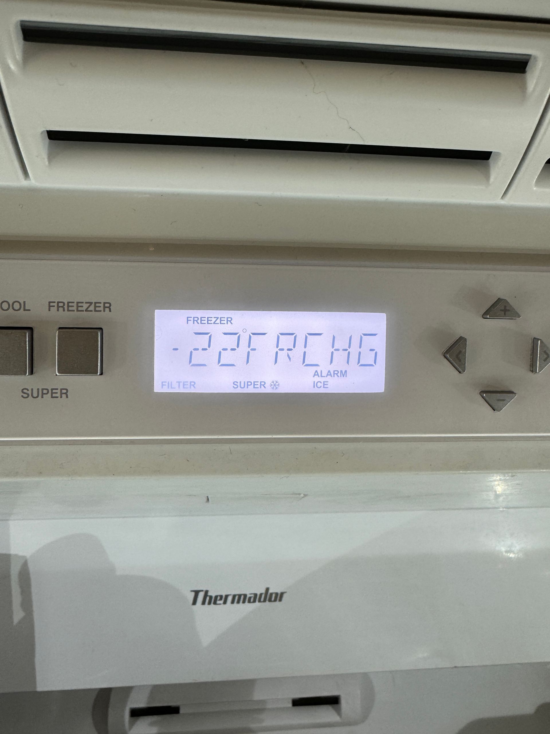 Refrigerator control panel with 