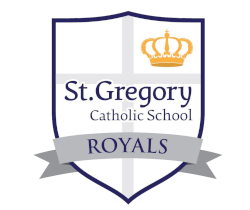 A logo for st. gregory catholic school royals