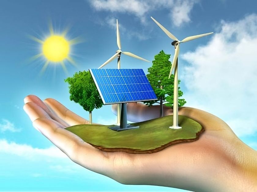 Hands solar concept