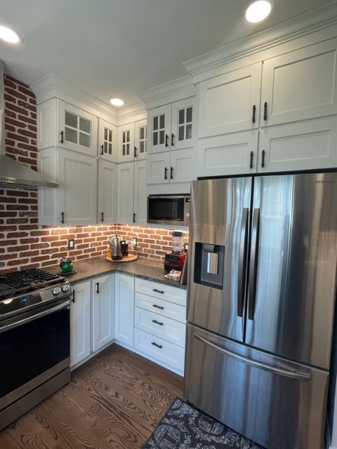 Tiling Backsplash with Lightning — Virginia Beach, VA — Harbour View Kitchen, Bath, & Flooring