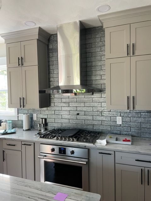 Gray Kitchen Cabinets and Appliances — Virginia Beach, VA — Harbour View Kitchen, Bath, & Flooring