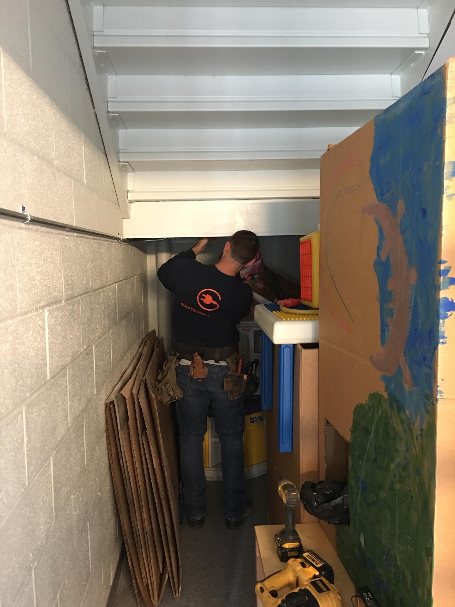 Man Repairing Electric Line — Shrewsbury, PA — Grace Electric & Services