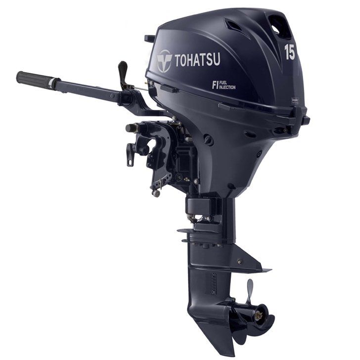a tohatsu outboard motor is shown on a white background .