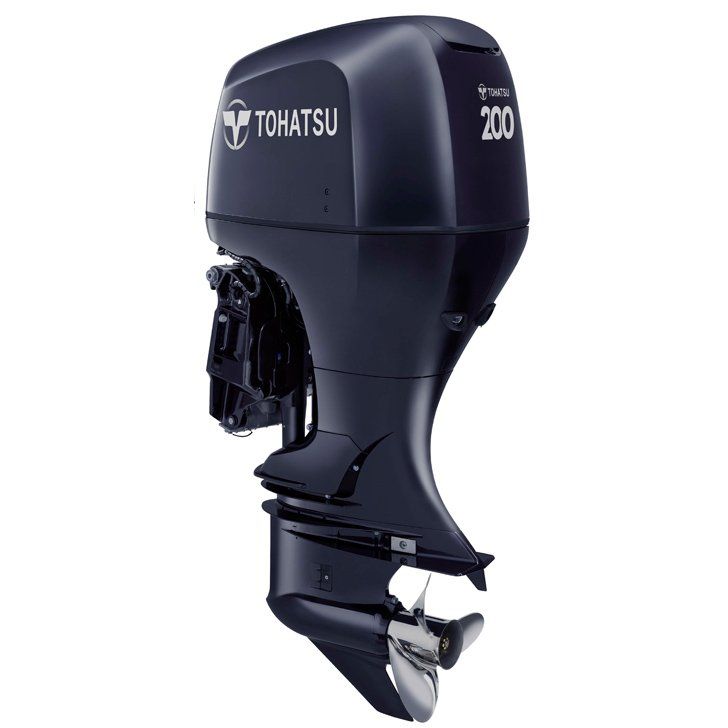 a tohatsu outboard motor on a white background