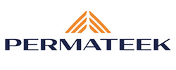 a blue and orange logo for a company called permateek .
