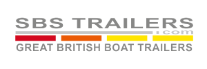 a logo for sbs trailers great british boat trailers