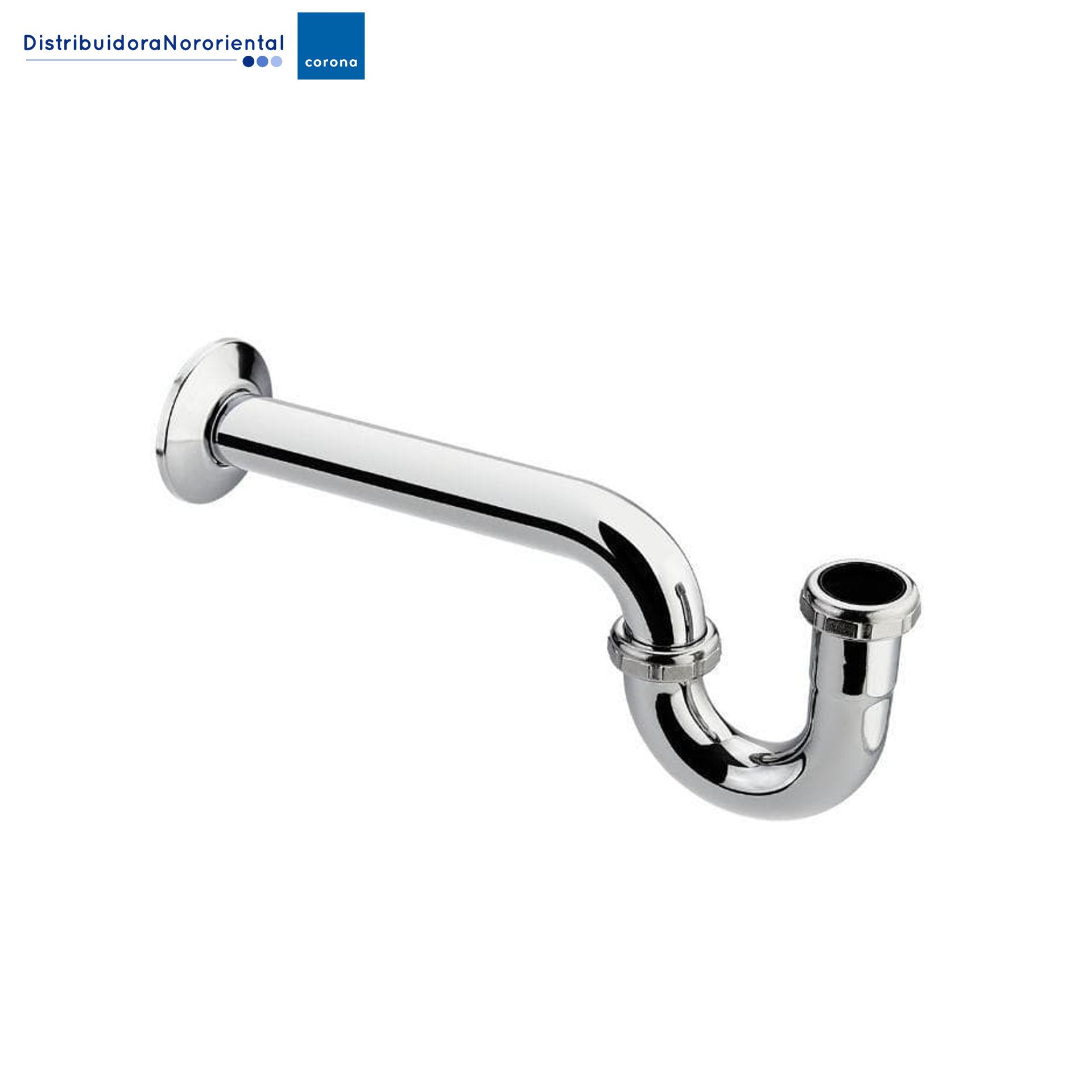 Sifón en P metálico