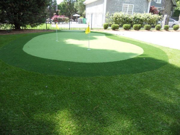 Lawn With Yellow Flag — Matthews, NC — Artificial Turf Products