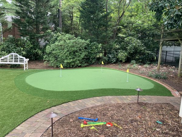 House With Small Golf Lawn — Matthews, NC — Artificial Turf Products